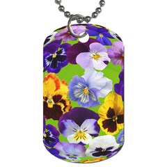 Spring Pansy Blossom Bloom Plant Dog Tag (two Sides) by Nexatart