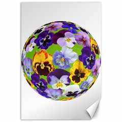 Spring Pansy Blossom Bloom Plant Canvas 12  X 18   by Nexatart