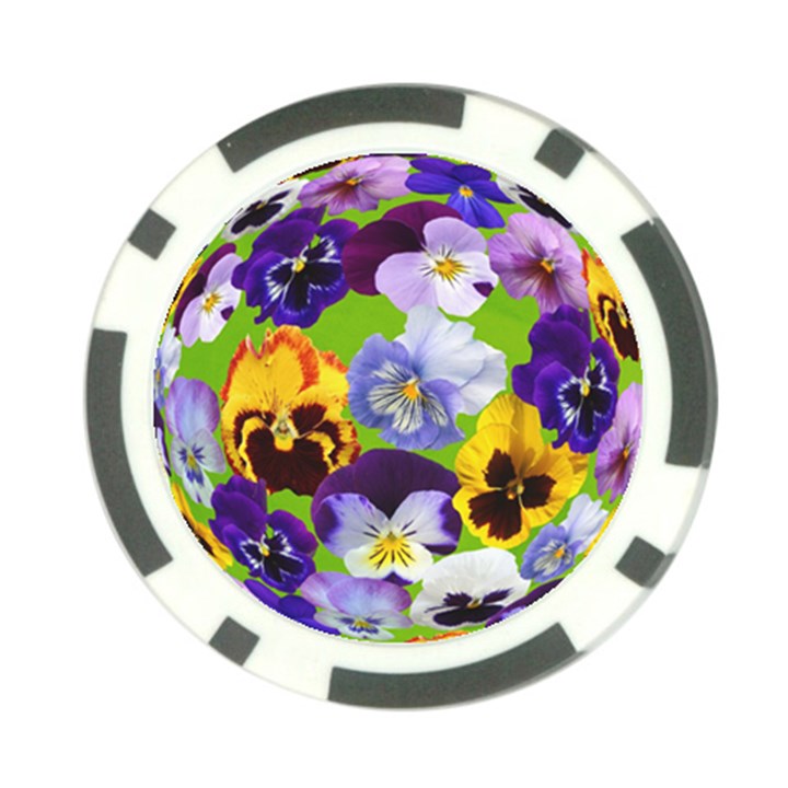 Spring Pansy Blossom Bloom Plant Poker Chip Card Guard