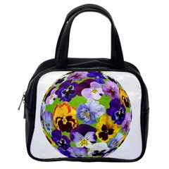 Spring Pansy Blossom Bloom Plant Classic Handbags (one Side) by Nexatart