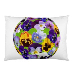 Spring Pansy Blossom Bloom Plant Pillow Case by Nexatart