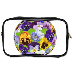 Spring Pansy Blossom Bloom Plant Toiletries Bags by Nexatart