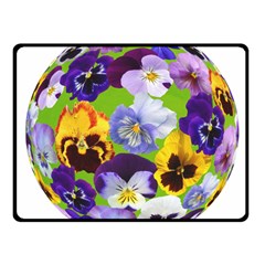 Spring Pansy Blossom Bloom Plant Fleece Blanket (small) by Nexatart