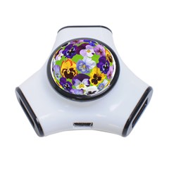 Spring Pansy Blossom Bloom Plant 3-port Usb Hub by Nexatart