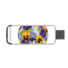 Spring Pansy Blossom Bloom Plant Portable Usb Flash (one Side) by Nexatart