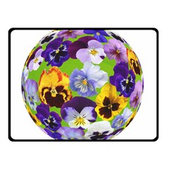 Spring Pansy Blossom Bloom Plant Double Sided Fleece Blanket (small)  by Nexatart