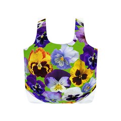 Spring Pansy Blossom Bloom Plant Full Print Recycle Bags (s)  by Nexatart