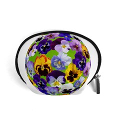 Spring Pansy Blossom Bloom Plant Accessory Pouches (small)  by Nexatart