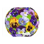 Spring Pansy Blossom Bloom Plant Double Sided Flano Blanket (Mini)  35 x27  Blanket Back