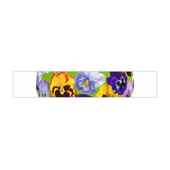 Spring Pansy Blossom Bloom Plant Flano Scarf (mini) by Nexatart