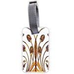 Scroll Gold Floral Design Luggage Tags (Two Sides) Back