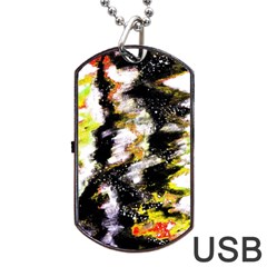 Canvas Acrylic Digital Design Dog Tag Usb Flash (one Side) by Nexatart