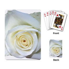 Flower White Rose Lying Playing Card by Nexatart