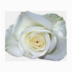 Flower White Rose Lying Small Glasses Cloth (2-side) by Nexatart