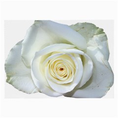 Flower White Rose Lying Large Glasses Cloth (2-side) by Nexatart