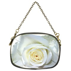 Flower White Rose Lying Chain Purses (one Side)  by Nexatart