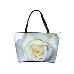 Flower White Rose Lying Shoulder Handbags by Nexatart