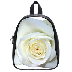 Flower White Rose Lying School Bags (small)  by Nexatart