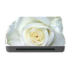 Flower White Rose Lying Memory Card Reader With Cf by Nexatart