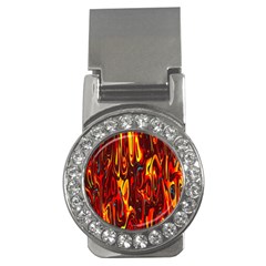 Effect Pattern Brush Red Orange Money Clips (cz)  by Nexatart