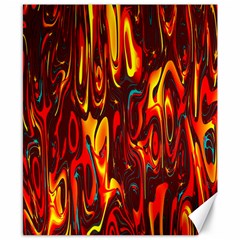 Effect Pattern Brush Red Orange Canvas 8  X 10  by Nexatart