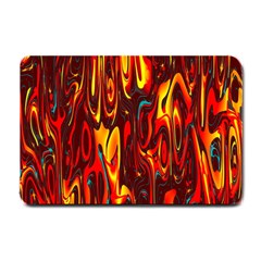 Effect Pattern Brush Red Orange Small Doormat  by Nexatart