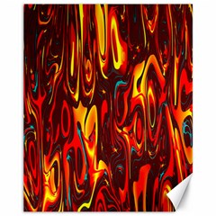 Effect Pattern Brush Red Orange Canvas 11  X 14   by Nexatart