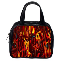 Effect Pattern Brush Red Orange Classic Handbags (one Side) by Nexatart