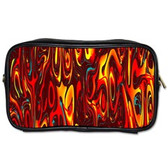 Effect Pattern Brush Red Orange Toiletries Bags 2-side by Nexatart