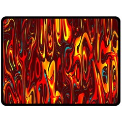 Effect Pattern Brush Red Orange Fleece Blanket (large)  by Nexatart