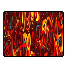 Effect Pattern Brush Red Orange Fleece Blanket (small) by Nexatart