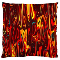 Effect Pattern Brush Red Orange Large Cushion Case (one Side) by Nexatart