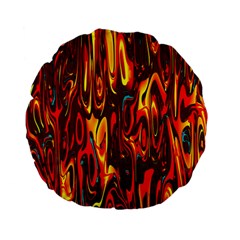 Effect Pattern Brush Red Orange Standard 15  Premium Flano Round Cushions by Nexatart