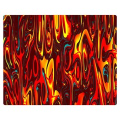 Effect Pattern Brush Red Orange Double Sided Flano Blanket (medium)  by Nexatart