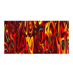 Effect Pattern Brush Red Orange Satin Wrap by Nexatart