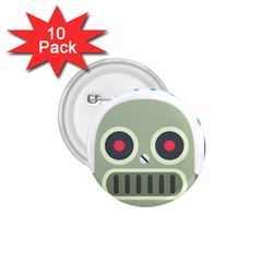 Robot 1 75  Buttons (10 Pack) by BestEmojis