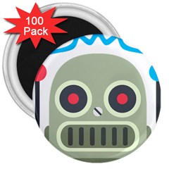 Robot 3  Magnets (100 Pack) by BestEmojis