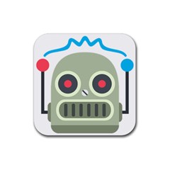 Robot Rubber Coaster (square)  by BestEmojis