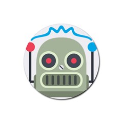 Robot Rubber Coaster (round)  by BestEmojis