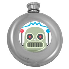 Robot Round Hip Flask (5 Oz)