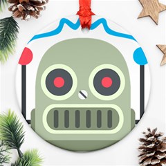 Robot Round Ornament (two Sides) by BestEmojis