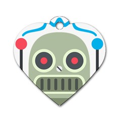 Robot Dog Tag Heart (two Sides) by BestEmojis