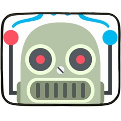 Robot Double Sided Fleece Blanket (mini)  by BestEmojis