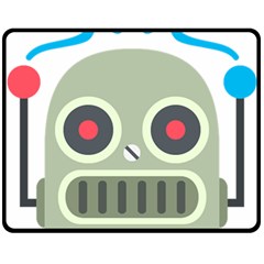 Robot Fleece Blanket (medium)  by BestEmojis