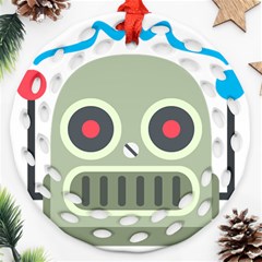 Robot Ornament (round Filigree) by BestEmojis