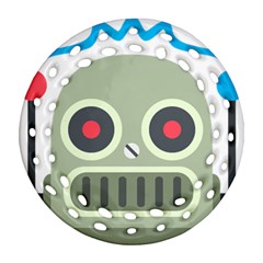 Robot Round Filigree Ornament (two Sides) by BestEmojis