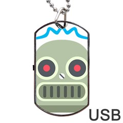 Robot Dog Tag Usb Flash (two Sides) by BestEmojis