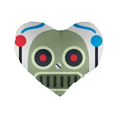 Robot Standard 16  Premium Heart Shape Cushions by BestEmojis