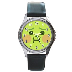 Barf Round Metal Watch by BestEmojis