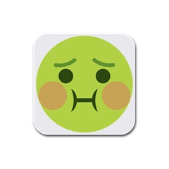 Barf Rubber Square Coaster (4 Pack)  by BestEmojis